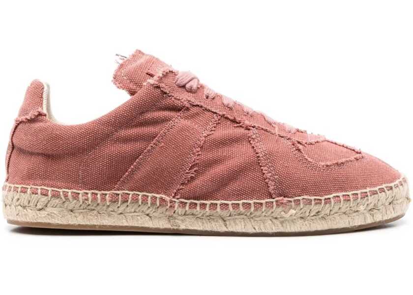 Sneakers Maison Margiela Mm22 Canvas Low Top Sneakers With Jute Detail Pink Femei (BM 13519811) 1