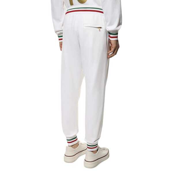 Pantaloni de trening Dolce & Gabbana Dolce & Gabbana Logo Sweatpants White Barbati (BM 13520045) 3