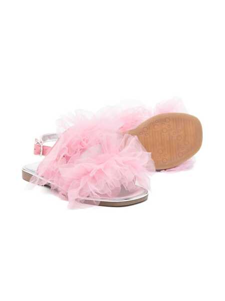 Sandale Monnalisa Girls sandals with tulle Pink Fete (BM 13520150) 2