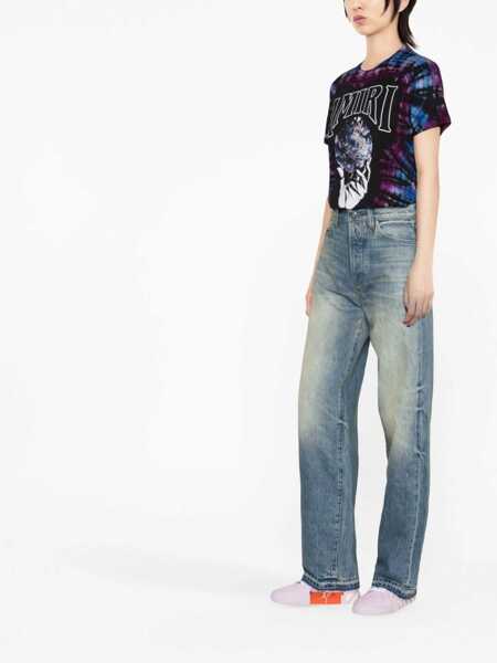 Blugi drepti AMIRI High Waisted Wide Straigh Fit Jeans 23Cm Blue Femei (BM 13522259) 3