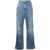 Stella McCartney Cropped Straight Fit Denims With Side Zips 26Cm Blue