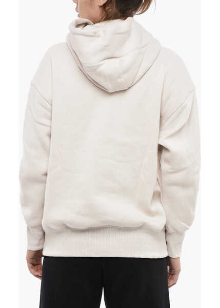 Bluze de trening Nike Fleeced-Cotton Blend Hoodie With Patch Pocket Beige Femei (BM 13522556) 2