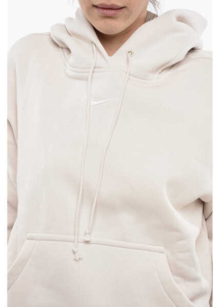 Bluze de trening Nike Fleeced-Cotton Blend Hoodie With Patch Pocket Beige Femei (BM 13522556) 3