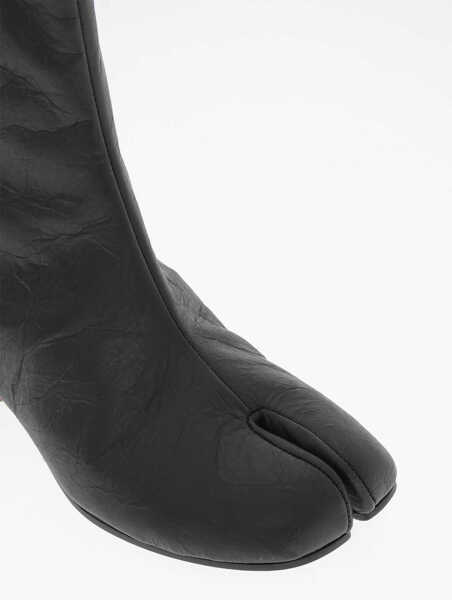 Botine Maison Margiela Mm22 Wrinkled Effect Solid Color Ankle Boots Heel 3.5Cm Black Femei (BM 13522586) 4