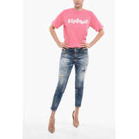 Imbracaminte DSQUARED2 Dama pagina 2 - Blugi skinny DSQUARED2 Studded Side Cool Girl Fit Denims 15Cm Light Blue Femei (BM 13522724) - B-mall.ro