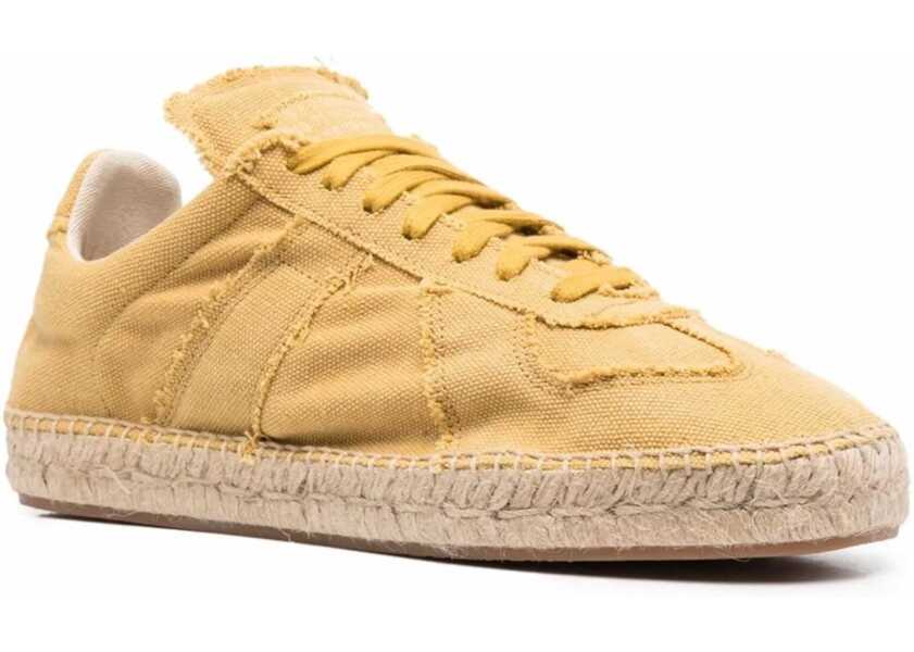 Sneakers Maison Margiela Mm22 Canvas Low Top Sneakers With Jute Detail Yellow Femei (BM 13522787) 2