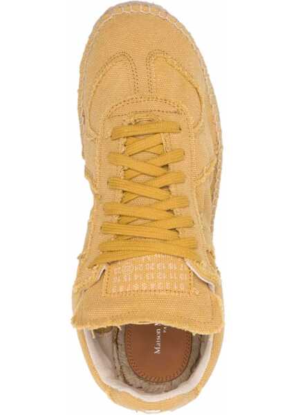 Sneakers Maison Margiela Mm22 Canvas Low Top Sneakers With Jute Detail Yellow Femei (BM 13522787) 4