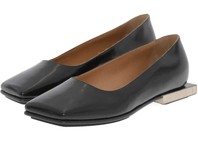 Balerini casual Maison Margiela Mm22 Patent Leather Ballet Flats With Square Heel Black Femei (BM 13522790) 2