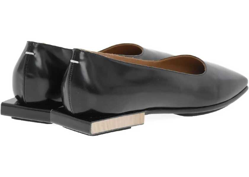 Balerini casual Maison Margiela Mm22 Patent Leather Ballet Flats With Square Heel Black Femei (BM 13522790) 3