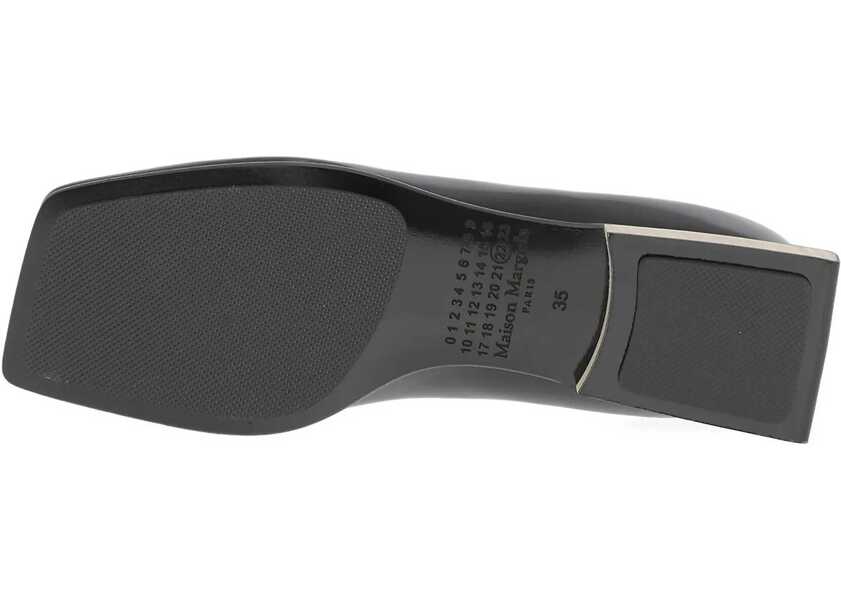 Balerini casual Maison Margiela Mm22 Patent Leather Ballet Flats With Square Heel Black Femei (BM 13522790) 4