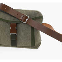 Genti tip postas pentru Barbati - Genti tip postas Maison Margiela Mm11 Cotton Messenger Bag With Leather Trims Green Barbati (BM 13524338) - B-mall.ro