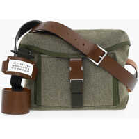 Genti tip postas Mm11 Cotton Messenger Bag With Leather Trims Barbati