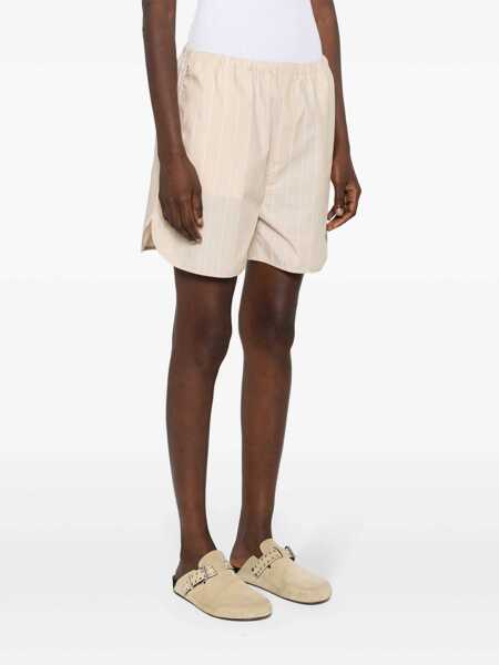 Pantaloni casual FILIPPA K Filippa K Striped Drawstring Shorts Beige Femei (BM 13526240) 3