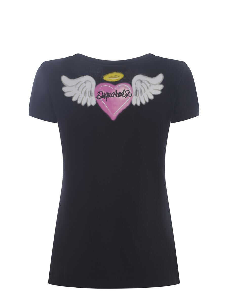 Tricouri DSQUARED2 DSQUARED2 T-Shirt  Dsq2 Black Femei (BM 13536650) 3