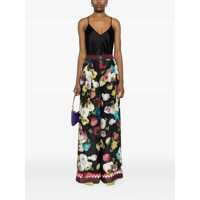 Pantaloni casual Dolce & Gabbana Dama - Pantaloni casual Dolce & Gabbana Dolce & Gabbana Printed Silk Pants Black Femei (BM 13547069) - B-mall.ro