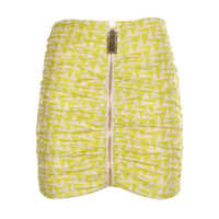Fuste scurte Yellow skirt with zip Femei
