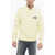 Diesel Solid Color S-Ginn-Hood-K31 Hoodie With Contrasting Logo Yellow