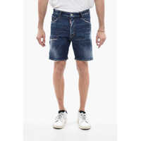 Pantaloni scurti Sketch Effect Marine Fit Denim Shorts Barbati