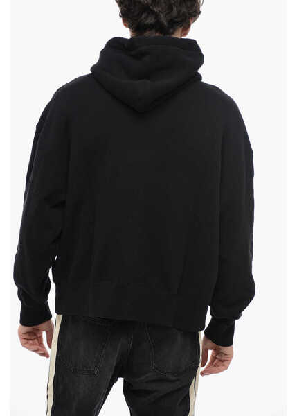 Bluze de trening Palm Angels Cotton Hoodie With Padding Embroidery Black Barbati (BM 13552418) 2