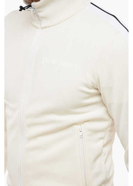 Bluze de trening Palm Angels 2-Pockets Track Sweatshirt With Zipped Closure Beige Barbati (BM 13567658) 3