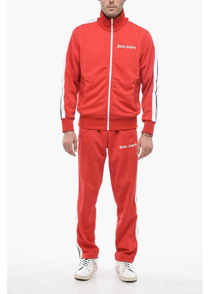 Bluze de trening Palm Angels Track Sweatshirt With Contrasting Bands Red Barbati (BM 13568342) 4