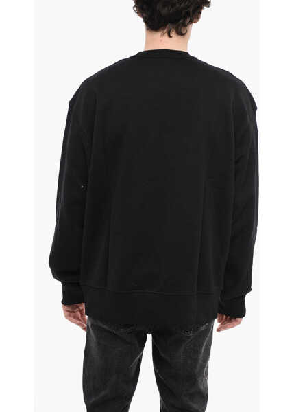 Bluze de trening Diesel Maxi Embossed Logo S-Macs-G2 Crew-Neck Sweatshirt Black Barbati (BM 13568972) 2