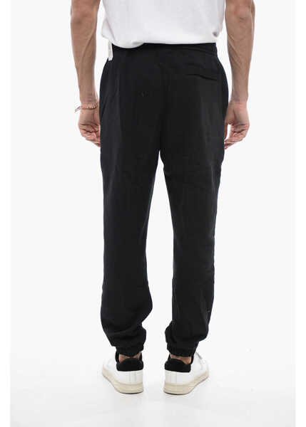 Pantaloni de trening Nike Fleeced-Cotton Blend Joggers With Embroidered Logo Black Barbati (BM 13569128) 2