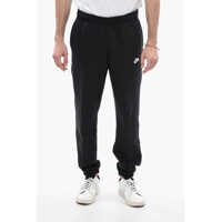 Pantaloni de trening Fleeced-Cotton Blend Joggers With Embroidered Logo Barbati