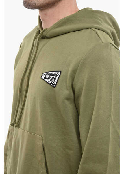 Bluze de trening Diesel Solid Color S-Ginn-Hood-K31 Hoodie With Contrasting Logo Green Barbati (BM 13569155) 3