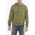 Diesel Solid Color S-Ginn-Hood-K31 Hoodie With Contrasting Logo Green