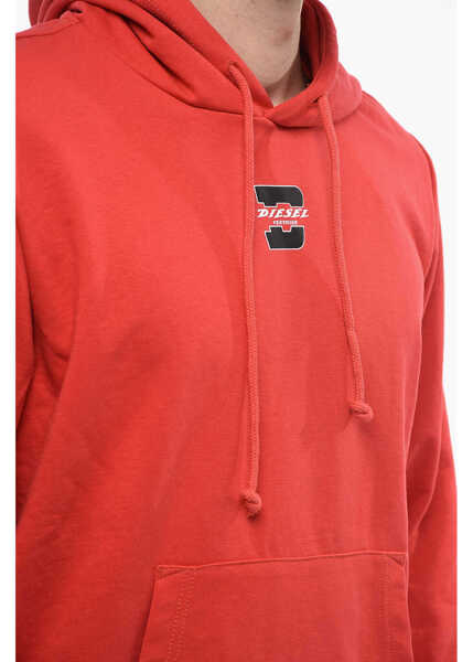 Bluze de trening Diesel Solid Color S-Ginn-Hood-K33 Hoodie With Patch Pocket Red Barbati (BM 13569635) 3