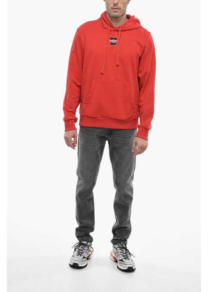 Bluze de trening Diesel Solid Color S-Ginn-Hood-K33 Hoodie With Patch Pocket Red Barbati (BM 13569635) 4