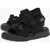 Neil Barrett Li-Ning Solid Color Double-Buckle Sandals With Socks Black