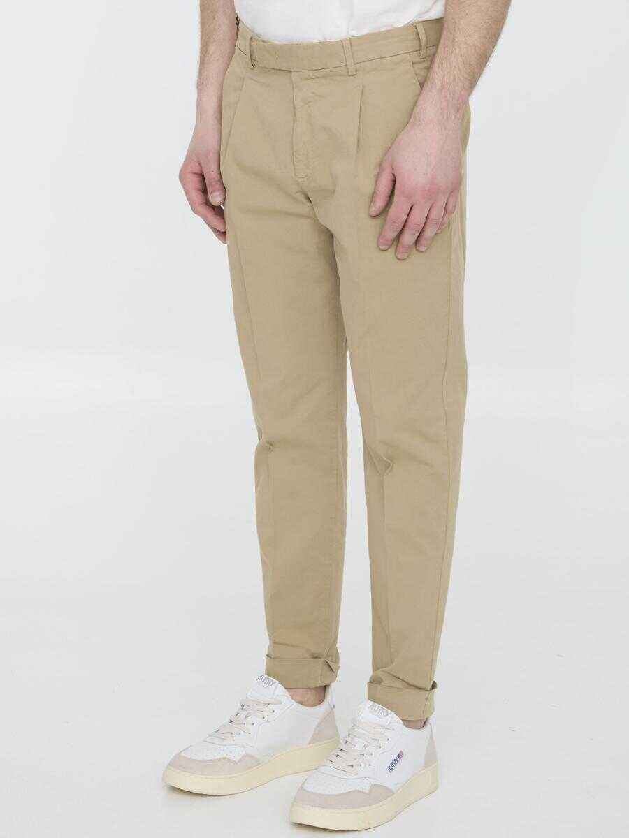 Pantaloni PT TORINO Cotton Pants Beige Barbati (BM 13574045) 2