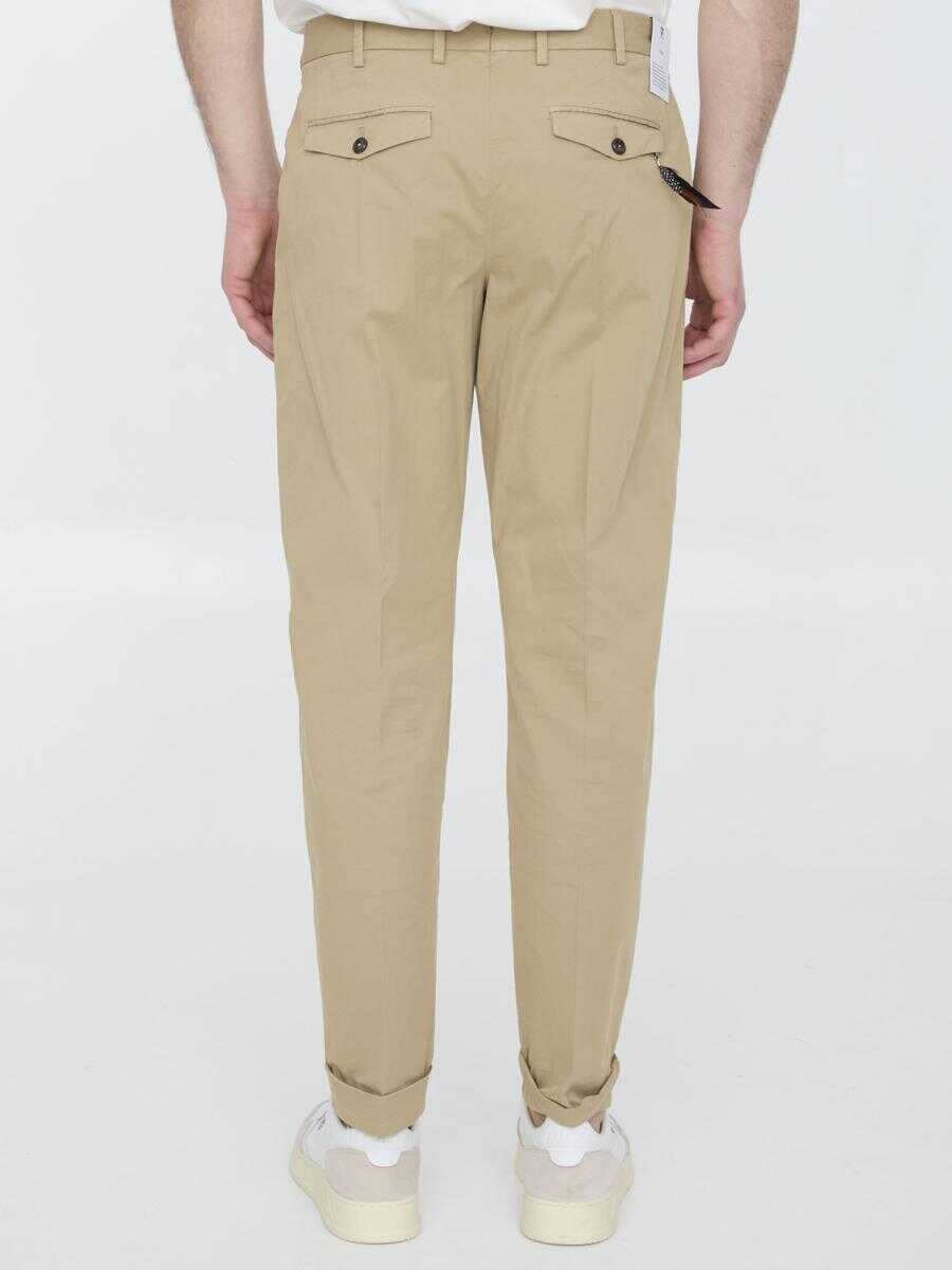 Pantaloni PT TORINO Cotton Pants Beige Barbati (BM 13574045) 4