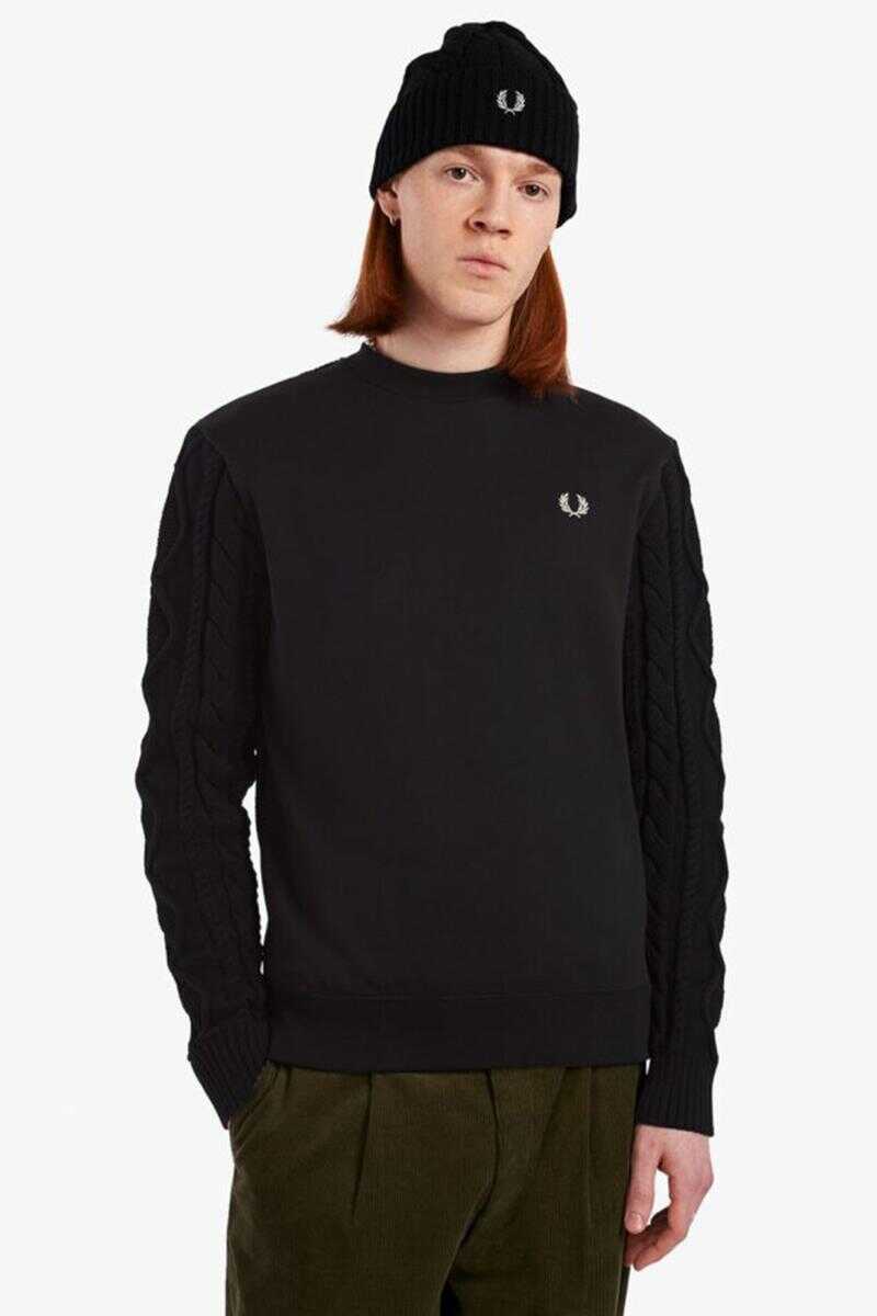 Pulovere Fred Perry Fred Perry Sweatshirt Black Barbati (BM 13579187) 4