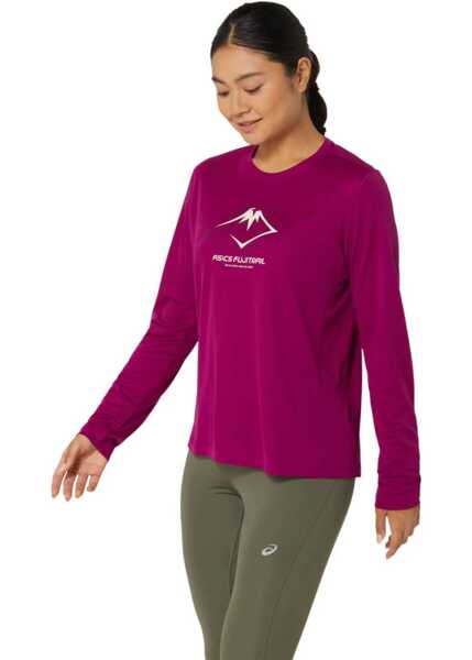 Topuri sport ASICS Fujitrail Logo LS Top Purple Femei (BM 13582322) 2