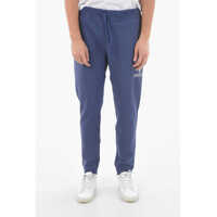 Pantaloni de trening Fleeced Cotton Greenwich Joggers With Logo Print Barbati