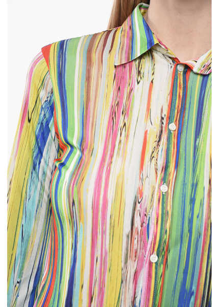Camasi casual DSQUARED2 Multicolored Jersey Shirt With Standard Collar Multicolor Femei (BM 13583525) 3