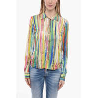 Camasi casual Multicolored Jersey Shirt With Standard Collar Femei