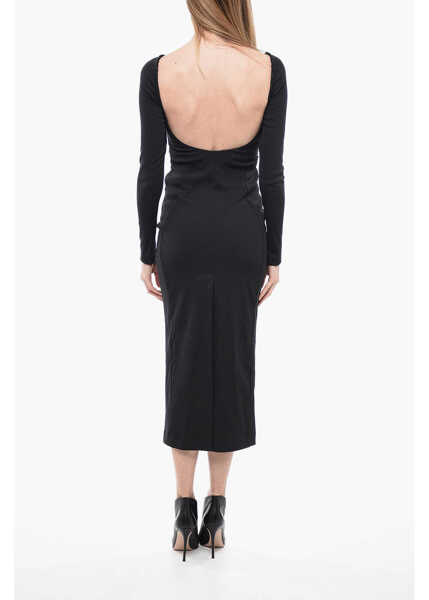 Rochii lungi ANOUKI Crystal Detail Bustier Sheath Dress Black Femei (BM 13583759) 2