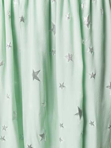 Rochii lungi AMIRI Silk Halterneck Dress With Lurex Stars And Front Slit Green Femei (BM 13583879) 5