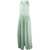AMIRI Silk Halterneck Dress With Lurex Stars And Front Slit Green