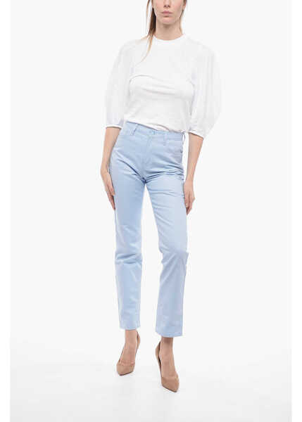 Blugi drepti Raf Simons High Waisted Straight Fit Jeans Blue Femei (BM 13584029) 4