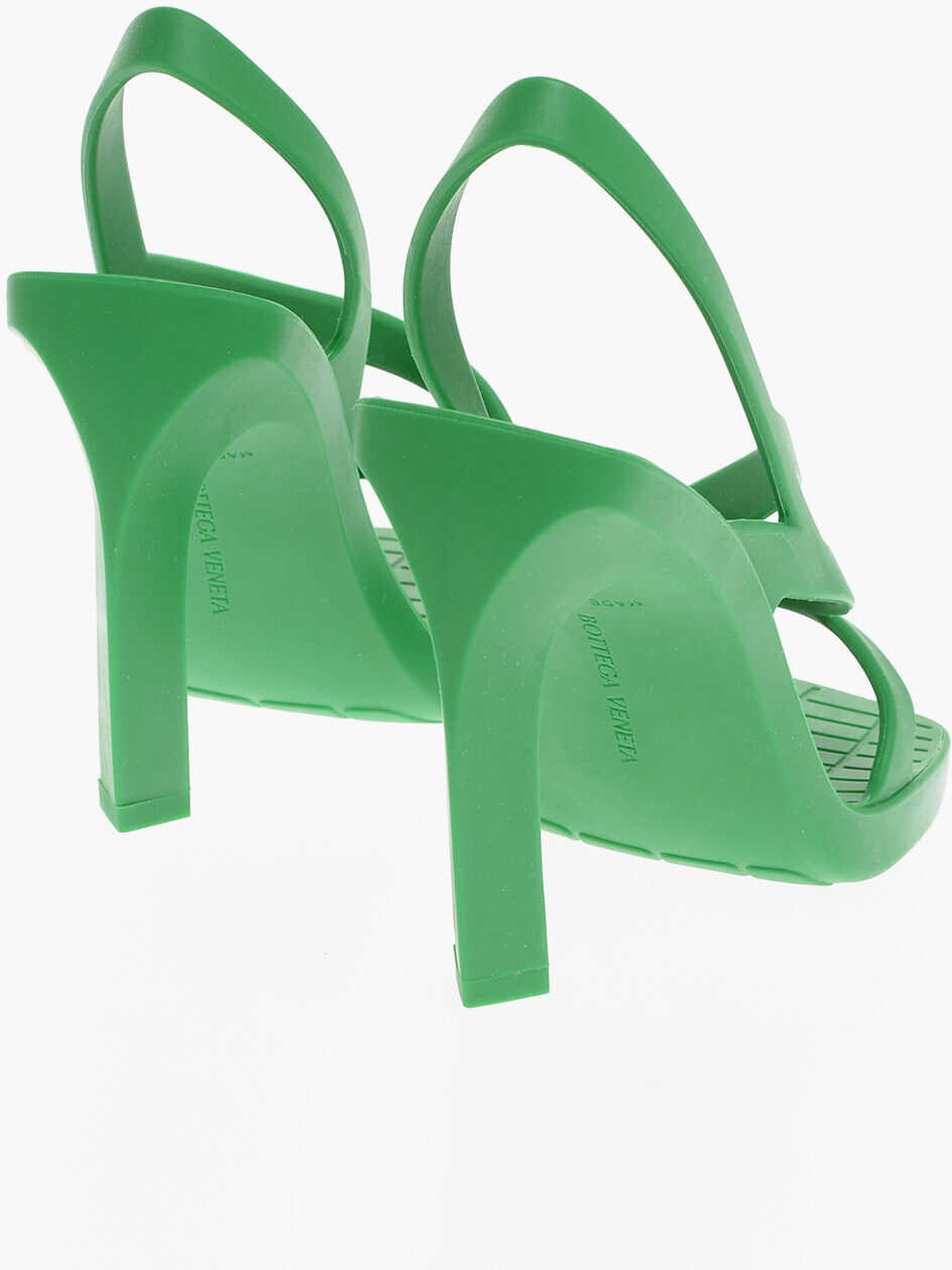 Sandale cu toc Bottega Veneta Rubber Jimbo Sandals Heel 11 Cm Green Femei (BM 13598771) 2