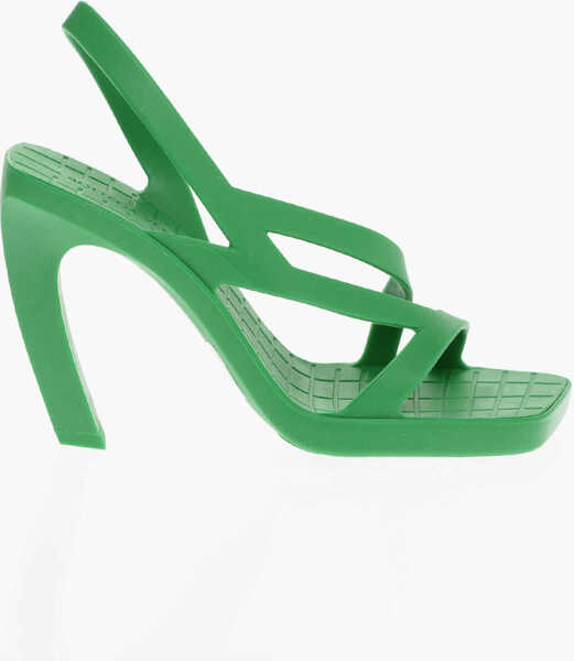 Sandale cu toc Bottega Veneta Rubber Jimbo Sandals Heel 11 Cm Green Femei (BM 13598771) 3