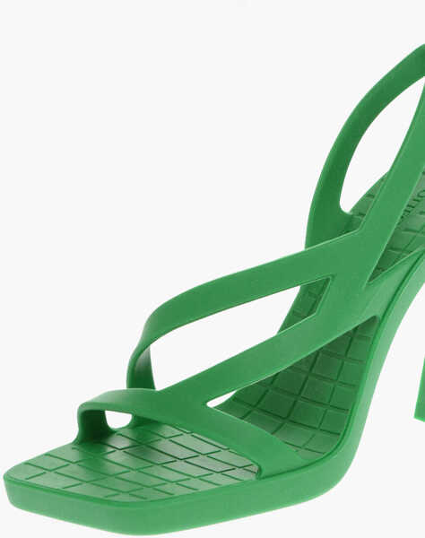 Sandale cu toc Bottega Veneta Rubber Jimbo Sandals Heel 11 Cm Green Femei (BM 13598771) 4
