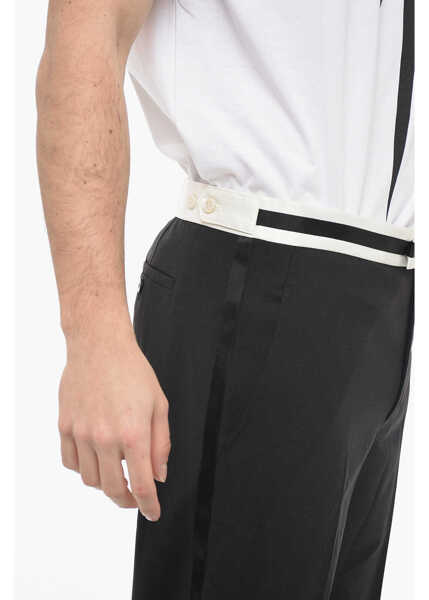 Pantaloni casual Neil Barrett Slim Fit Jamie Pants With Contrasting Details Black Barbati (BM 13622882) 3