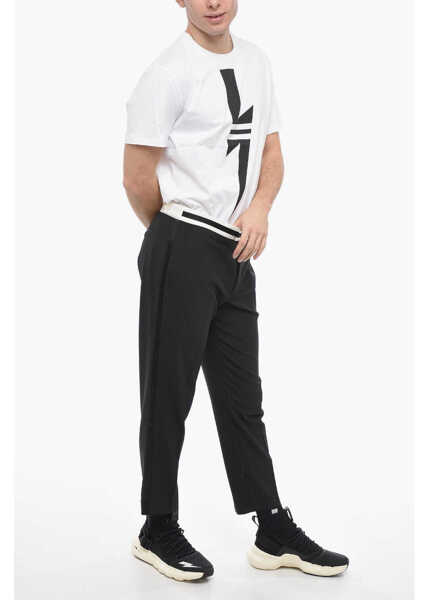 Pantaloni casual Neil Barrett Slim Fit Jamie Pants With Contrasting Details Black Barbati (BM 13622882) 4