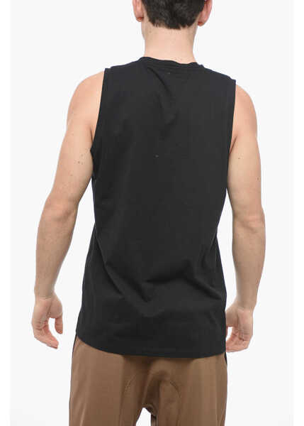 Maiouri Neil Barrett Embroidered Fleur-De-Thunder Tank Top Black Barbati (BM 13622909) 2